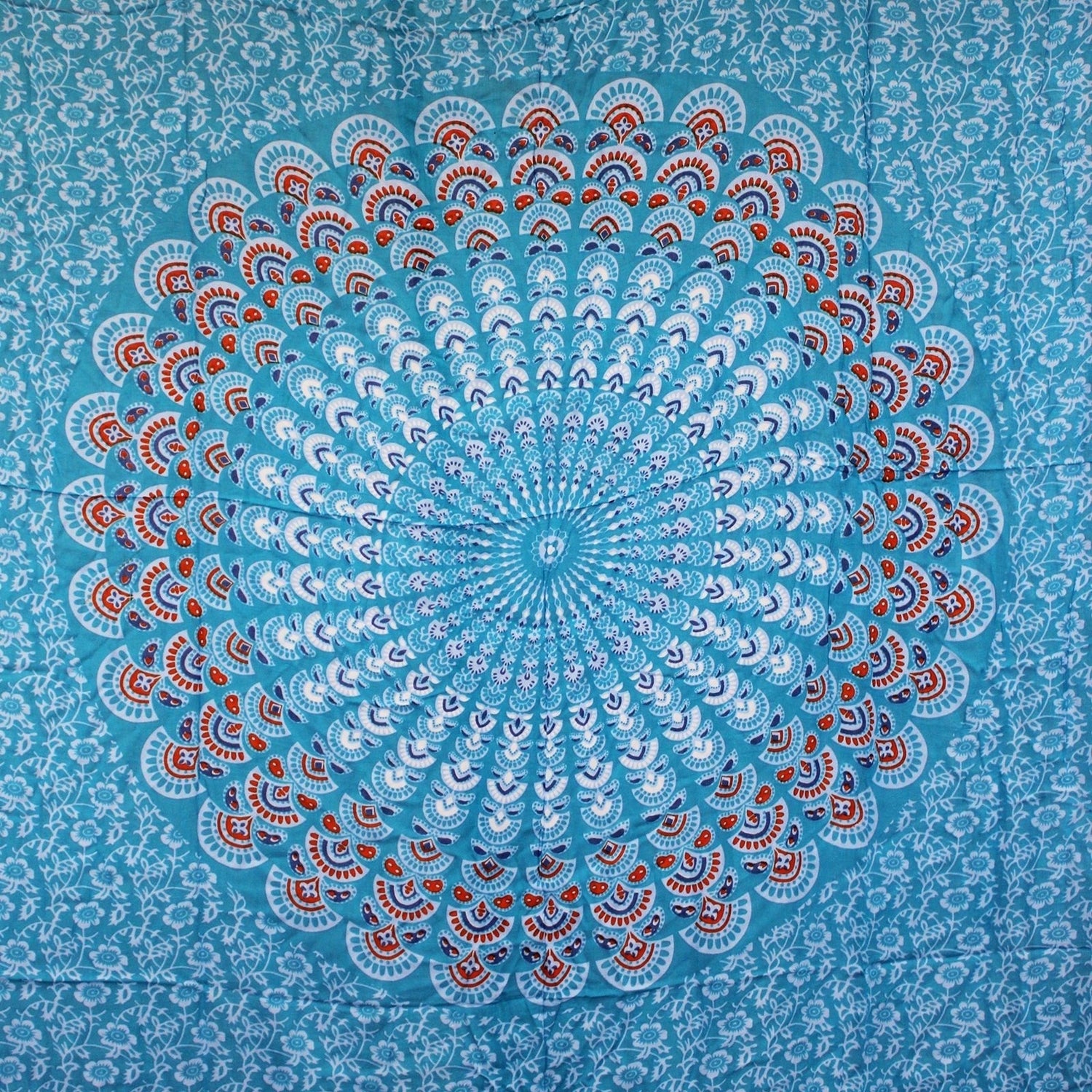 Teal Orange Mandala Sarongs - SHAMTAM.COM