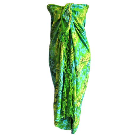 Beach Sarong Orchid Print Rayon, 4 Colors - SHAMTAM.COM