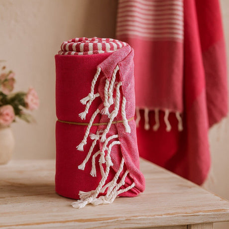 Beach Towel Pareo Hot Pink - 100x180 cm - SHAMTAM.COM