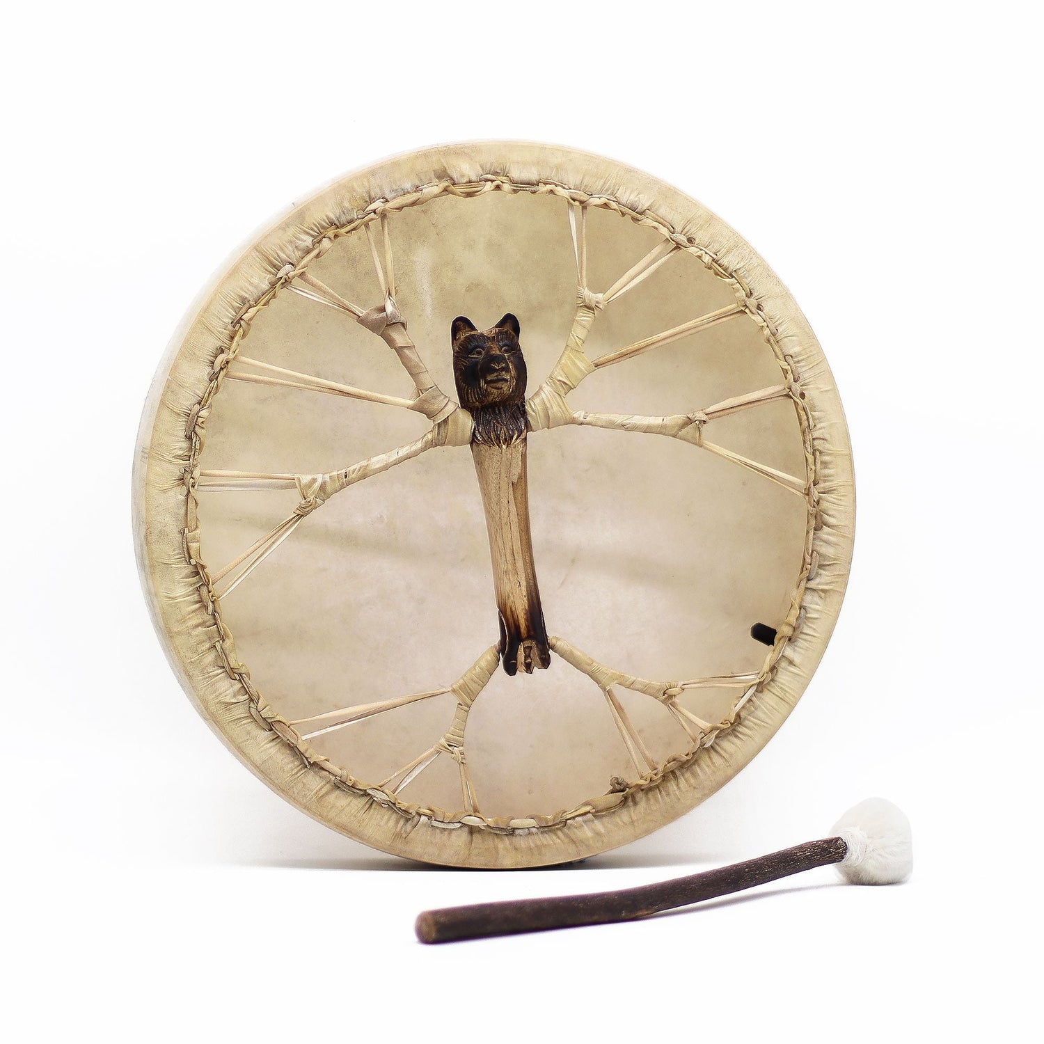 Bear Spirit Tunable Goatskin Shaman Drum 40cm - SHAMTAM.COM