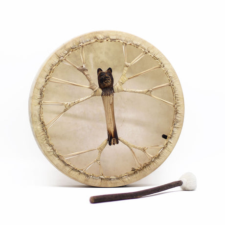 Bear Spirit Tunable Goatskin Shaman Drum 40cm - SHAMTAM.COM