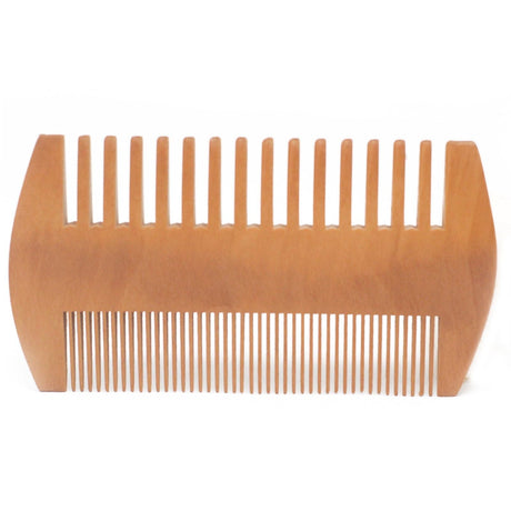 Beard Comb, Double Sided Pearwood Wide Fine Teeth - SHAMTAM.COM
