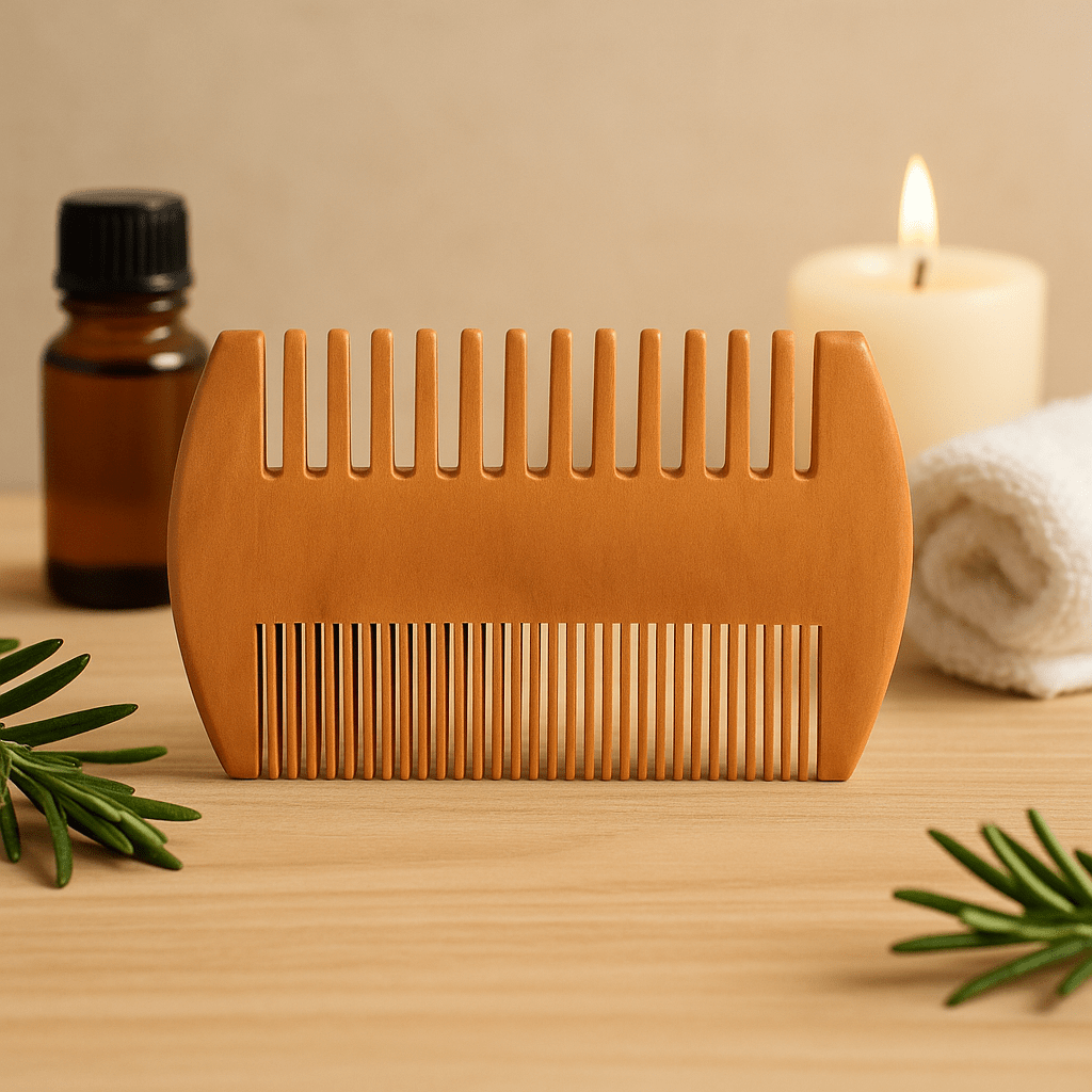 Beard Comb Double - Sided Wooden - SHAMTAM.COM