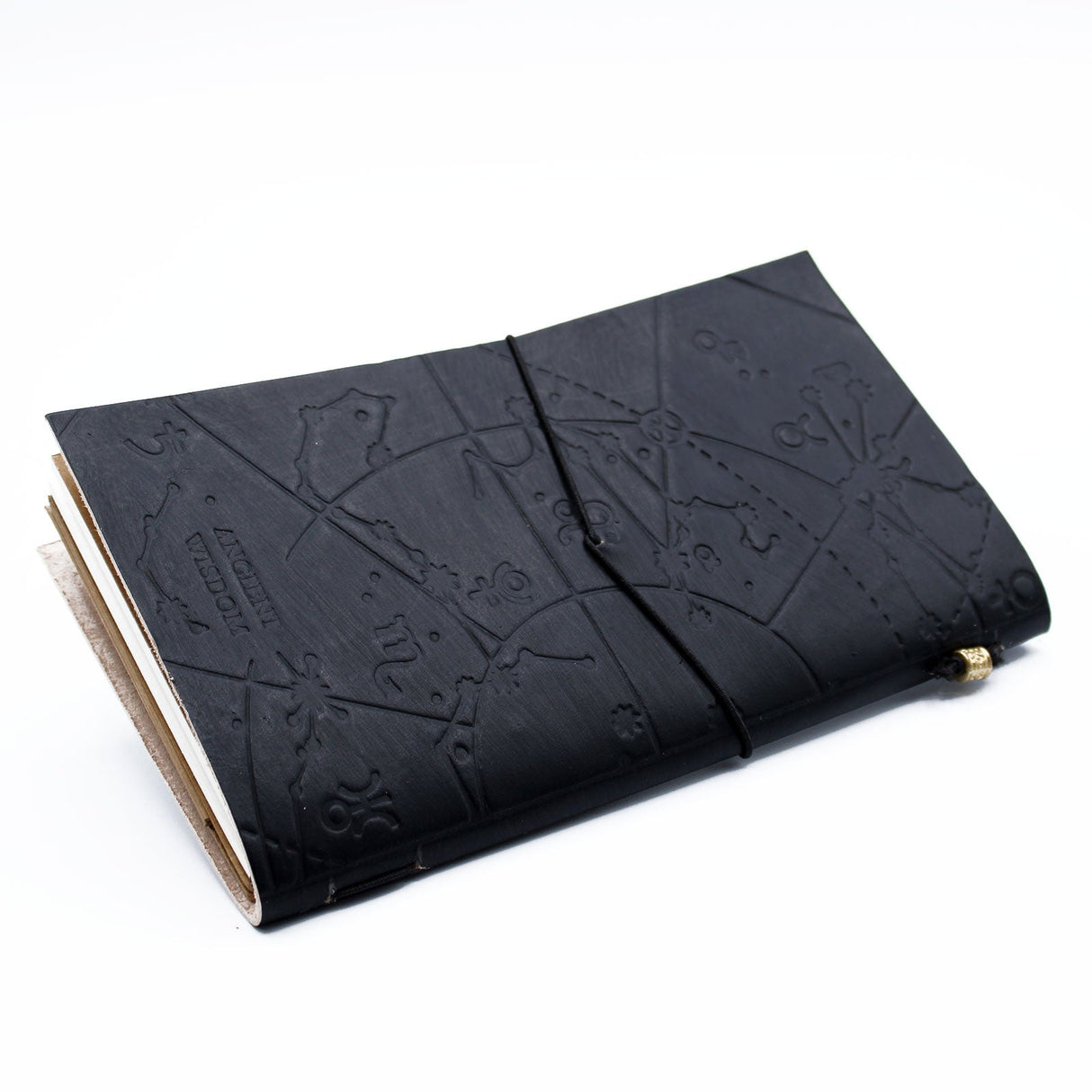 Handmade Leather Journal - My Little Black Book - Black (80 pages) - SHAMTAM.COM
