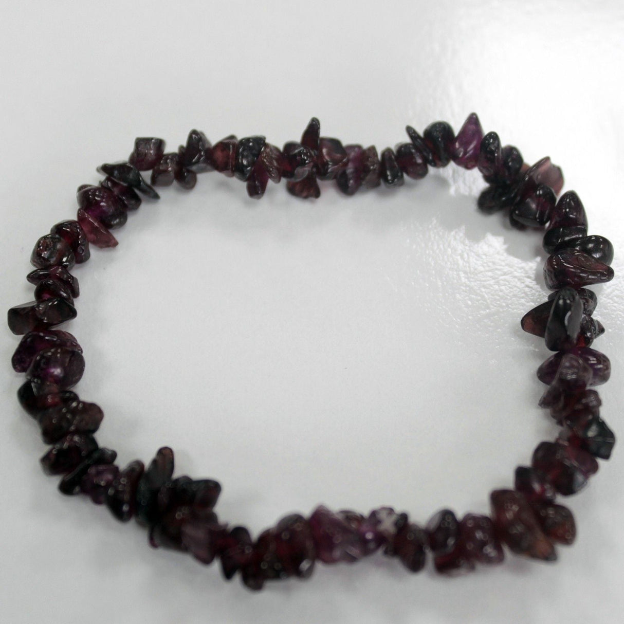 Blood Garnet Chip Beaded Stretch Bracelet - SHAMTAM.COM