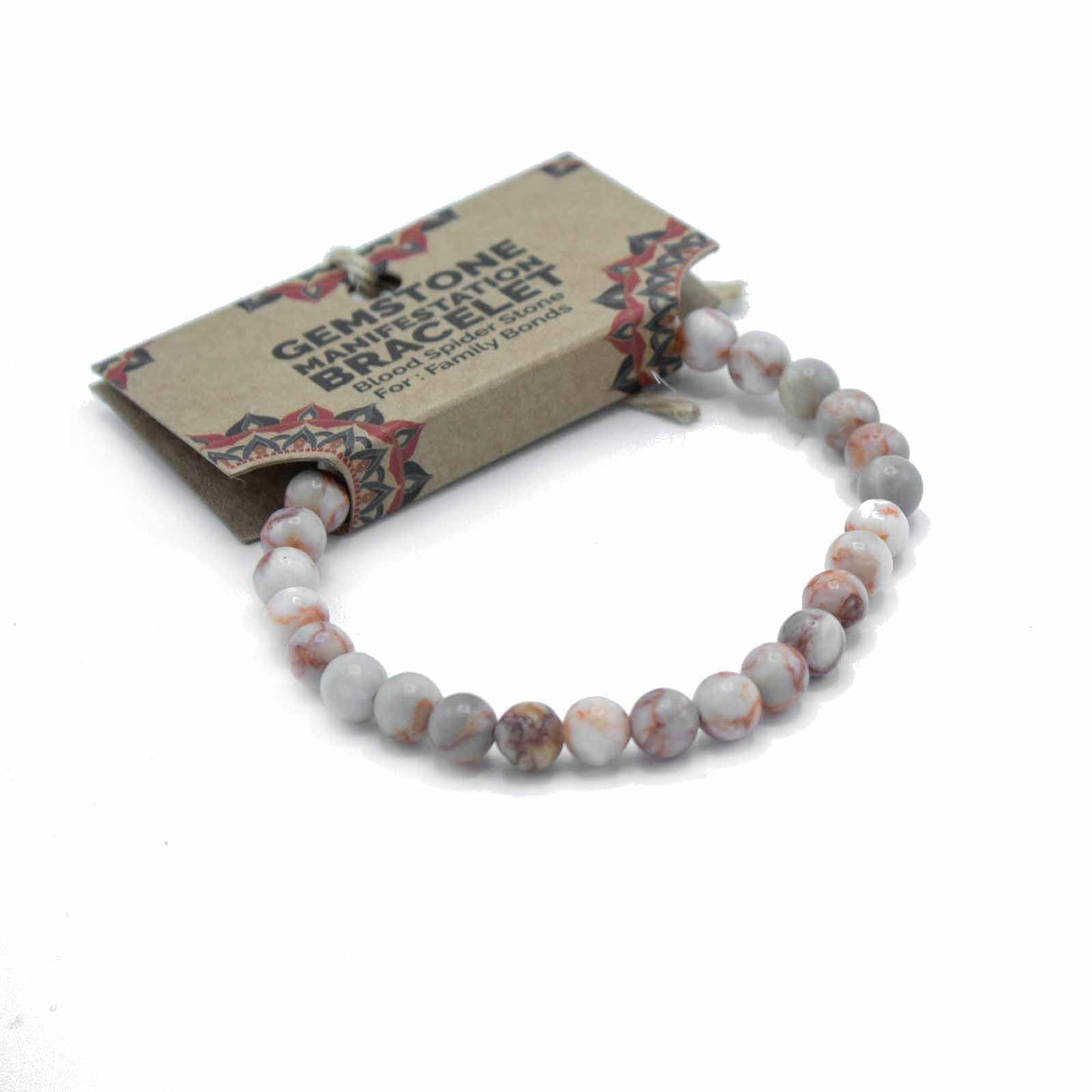 Manifestation Bracelet - Blood Spider Stone - Family Bonds - Crystal Gemstone - SHAMTAM.COM