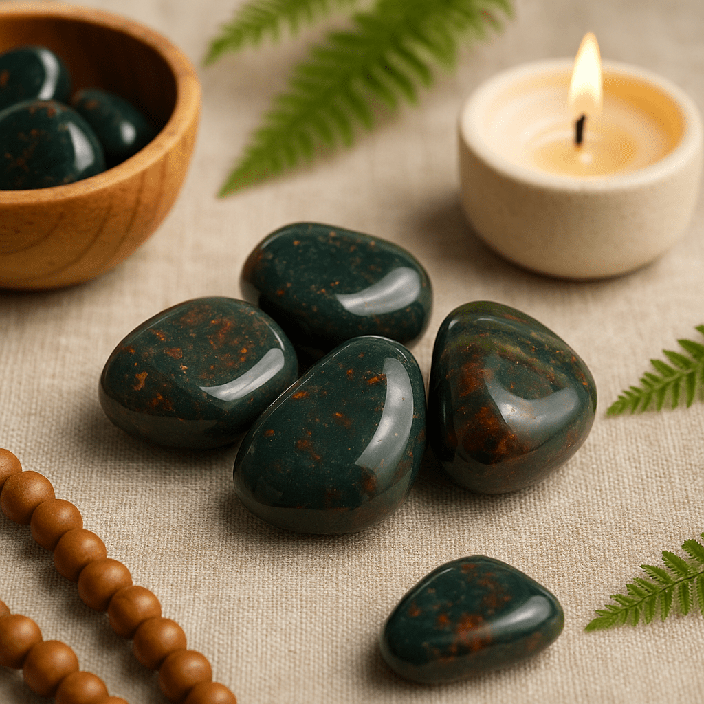 Bloodstone Tumbled Stones 24 Pack Large B Grade - SHAMTAM.COM