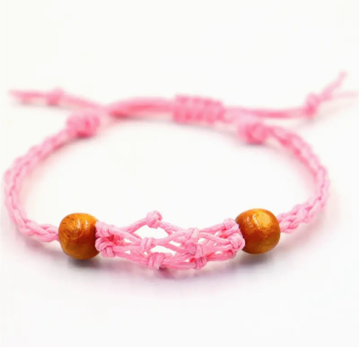 Gemstone Bracelet Cord - Pink - SHAMTAM.COM