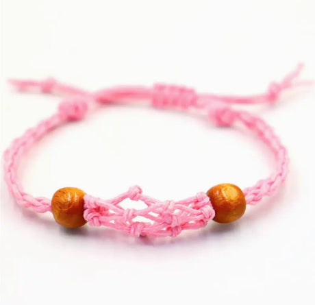 Gemstone Bracelet Cord - Pink - SHAMTAM.COM