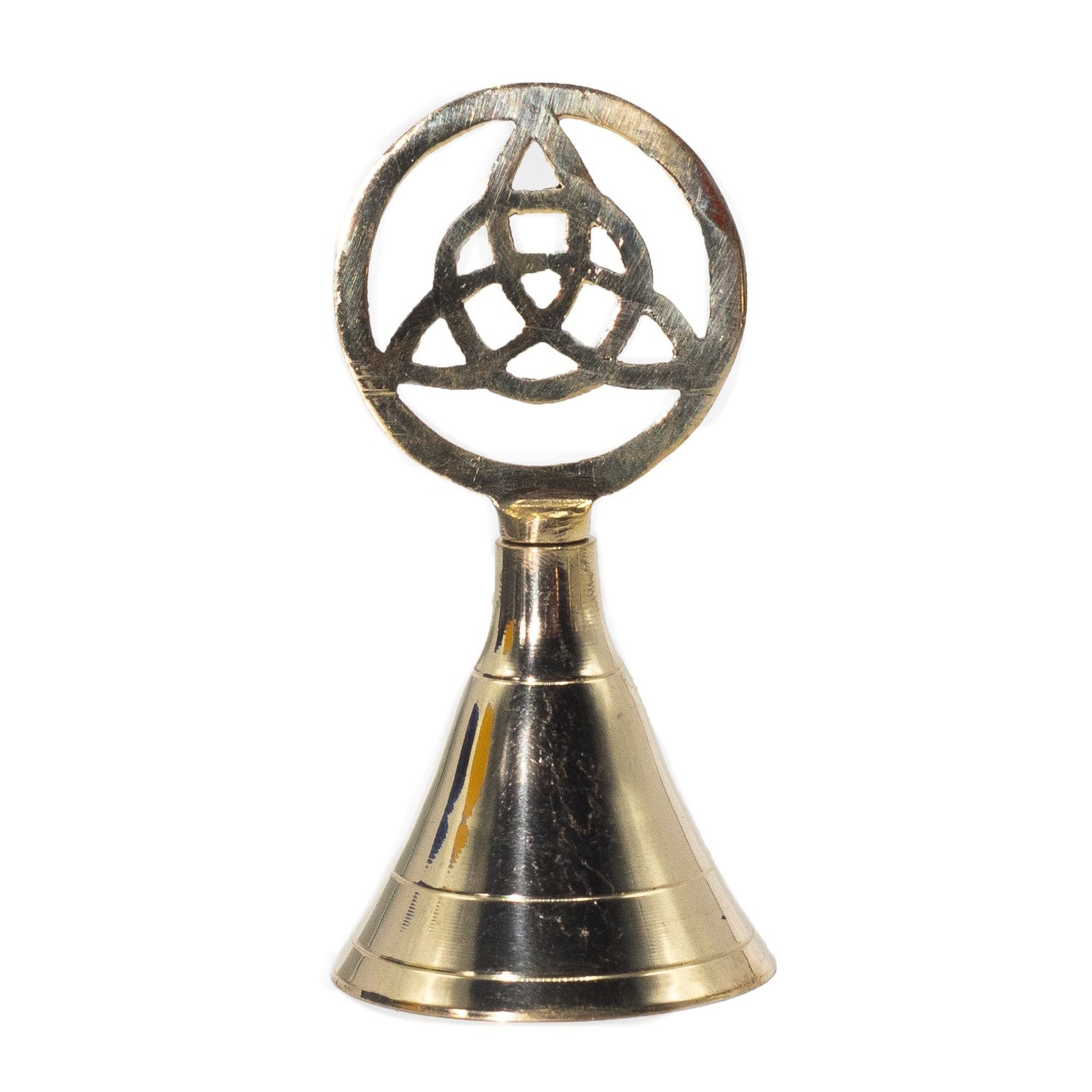 Brass Altar Bell – Triquetra Celtic Ritual Chime - SHAMTAM.COM