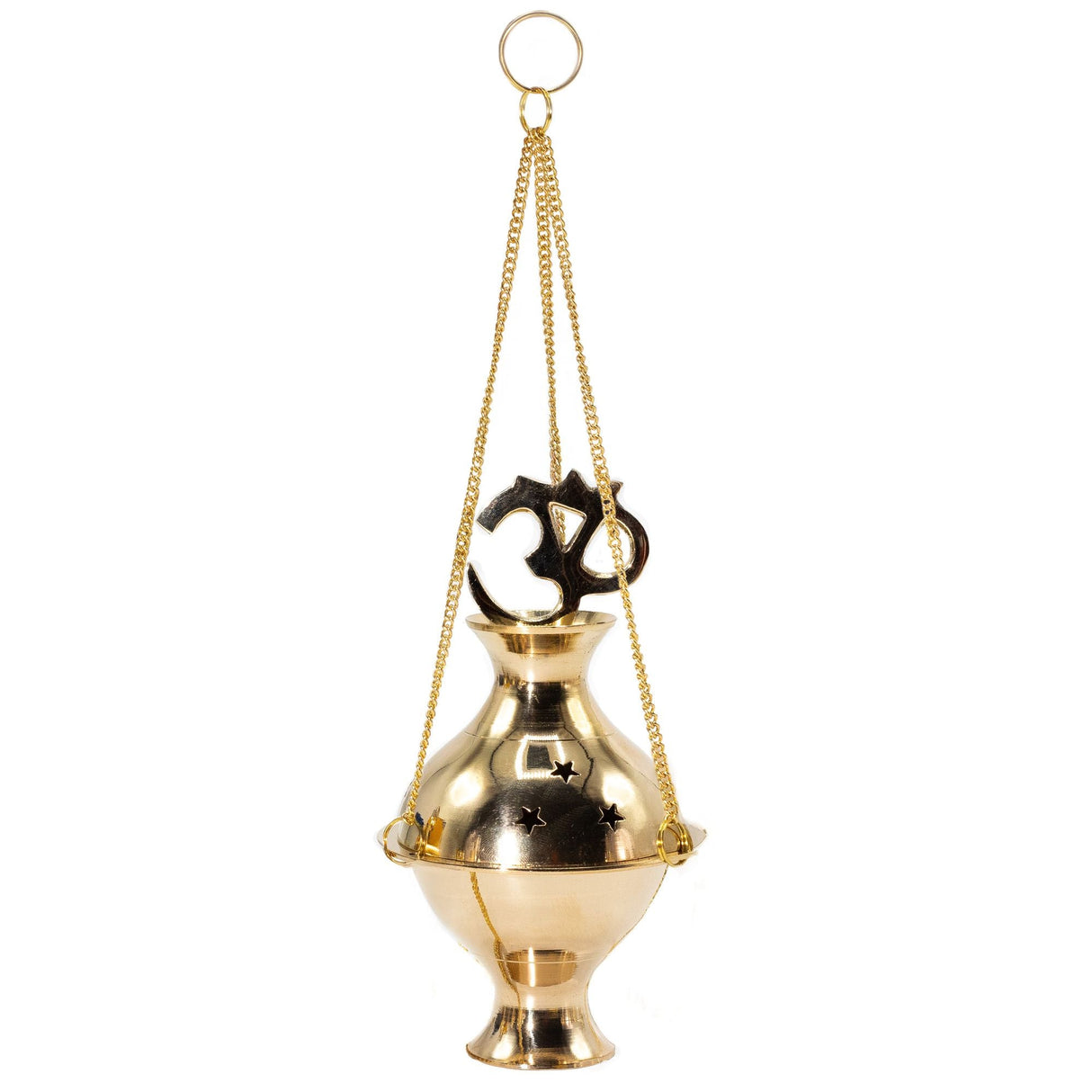Brass Hanging Incense Burner Censer – Om Symbol - SHAMTAM.COM