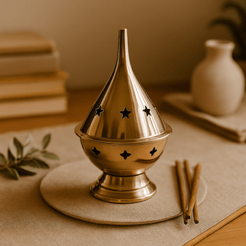 Brass Incense Burner, Assorted Designs - SHAMTAM.COM