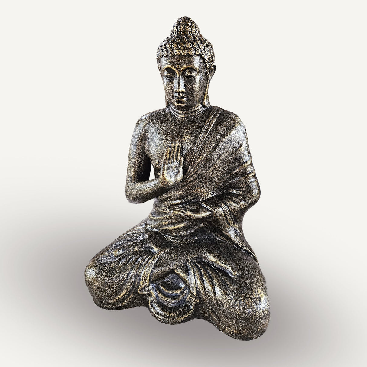 Antique 1.5m Bronze - Finish Gold Buddha Statue in Meditative Pose - Perfect for Home or Garden Decor - SHAMTAM.COM