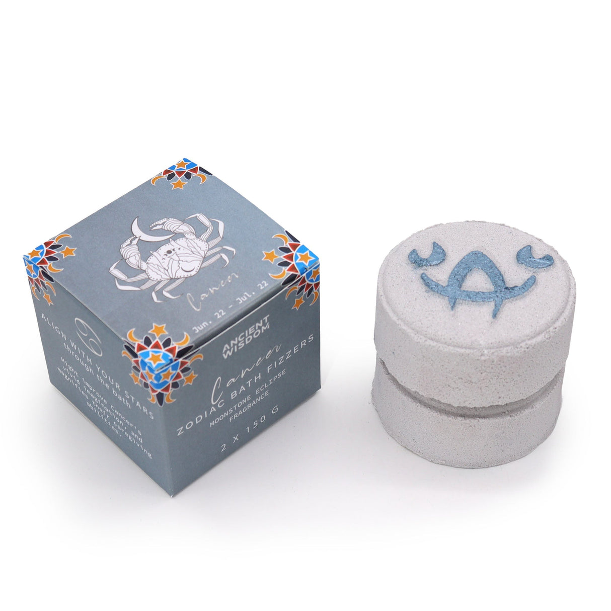 Set of Zodiac Bath Fizzers with Horoscope - Cancer - SHAMTAM.COM