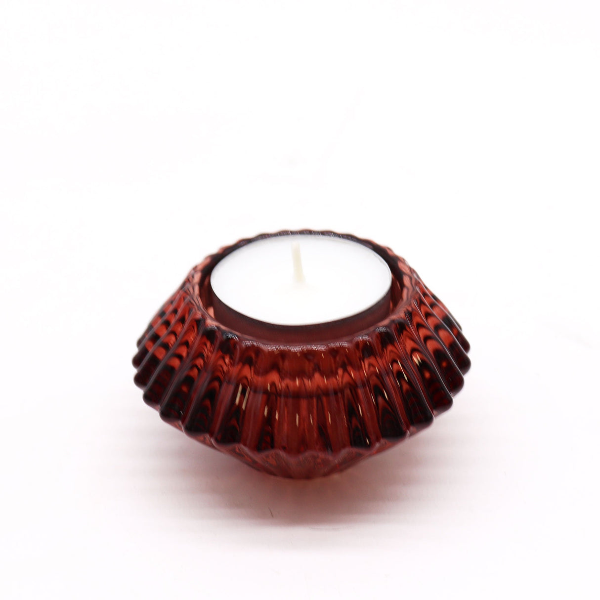 Flower Flip Dinner Candle / Tealight Holder - Vampire Red (2 pcs) - SHAMTAM.COM