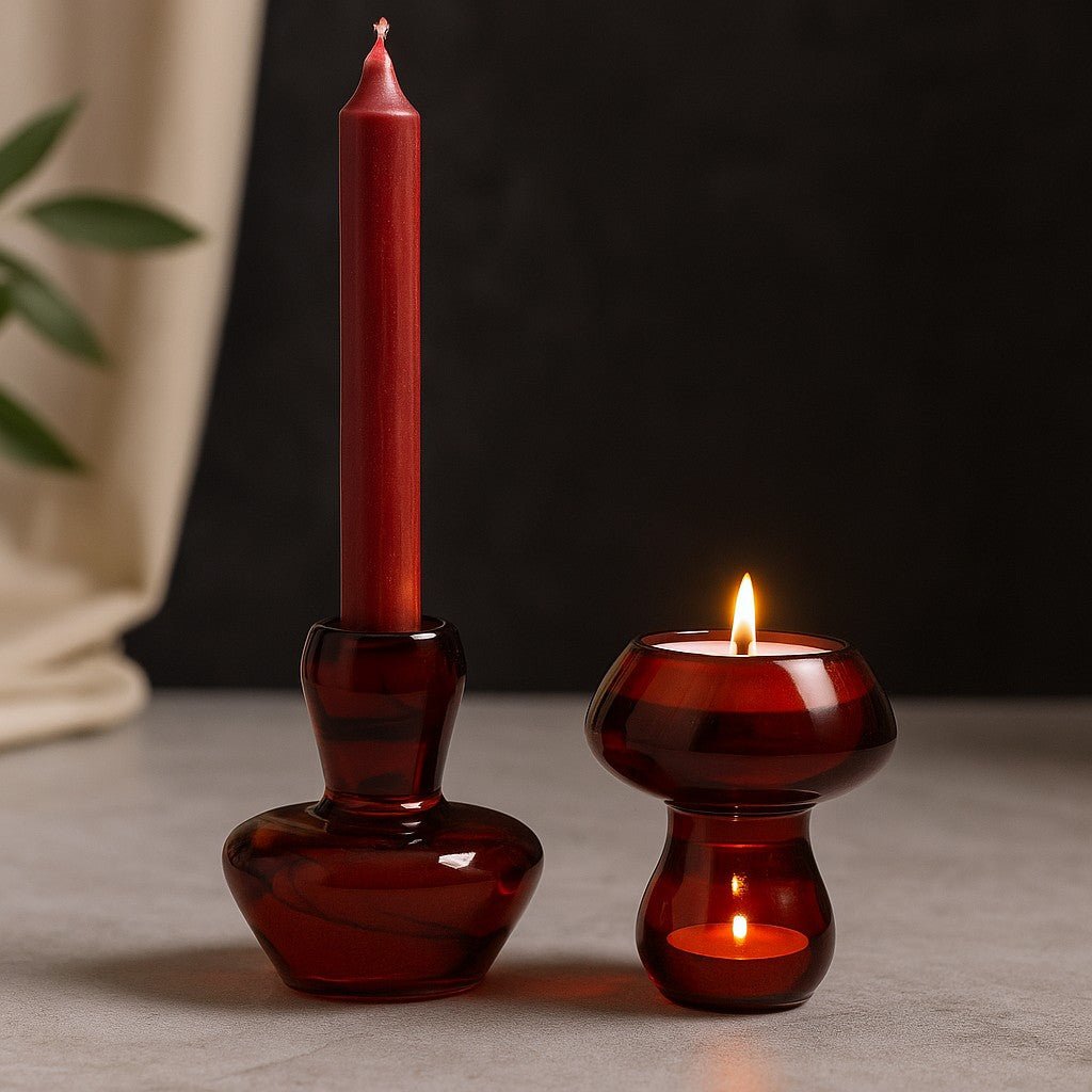 Candle And Tealight Holder - Vampire Red 2 Pack - SHAMTAM.COM
