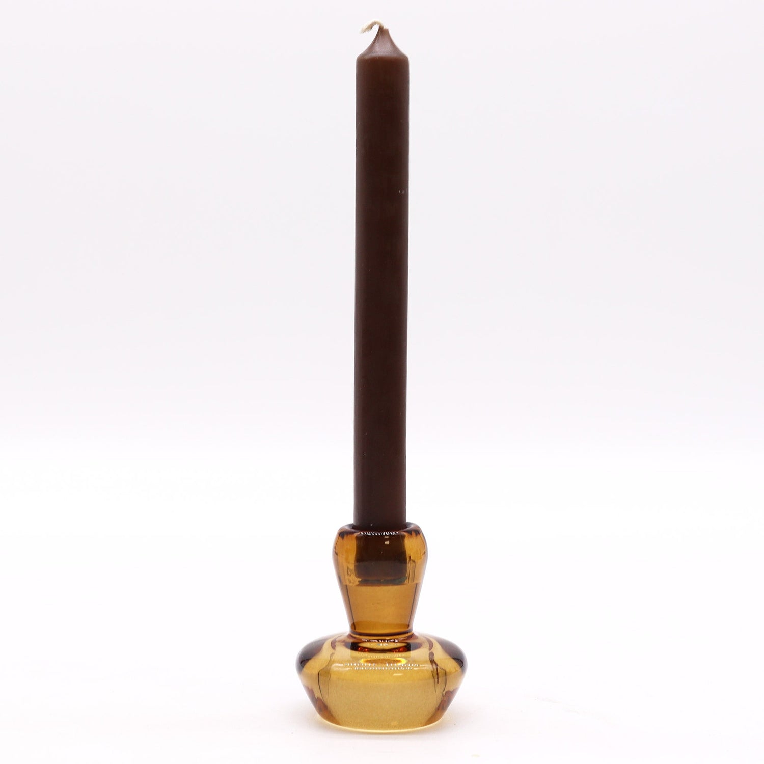 Mushroom Flip Dinner Candle / Tealight Holder - Antique Amber (2 pcs) - SHAMTAM.COM