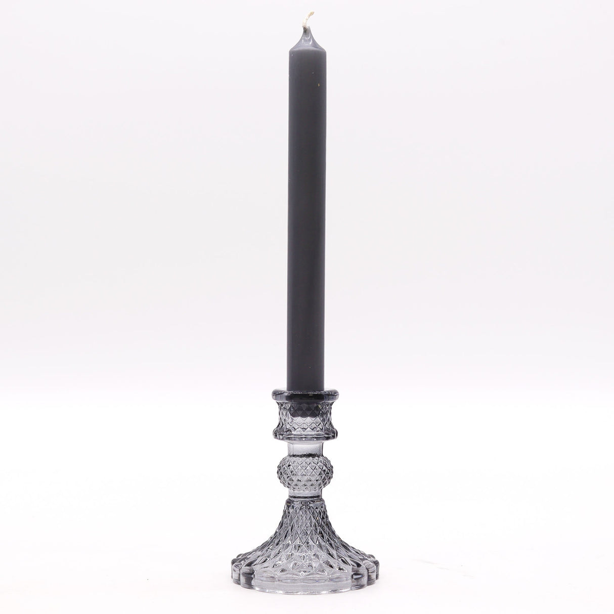 Vintage Dinner Candle Holder - Midnight Grey (2 pcs) - SHAMTAM.COM