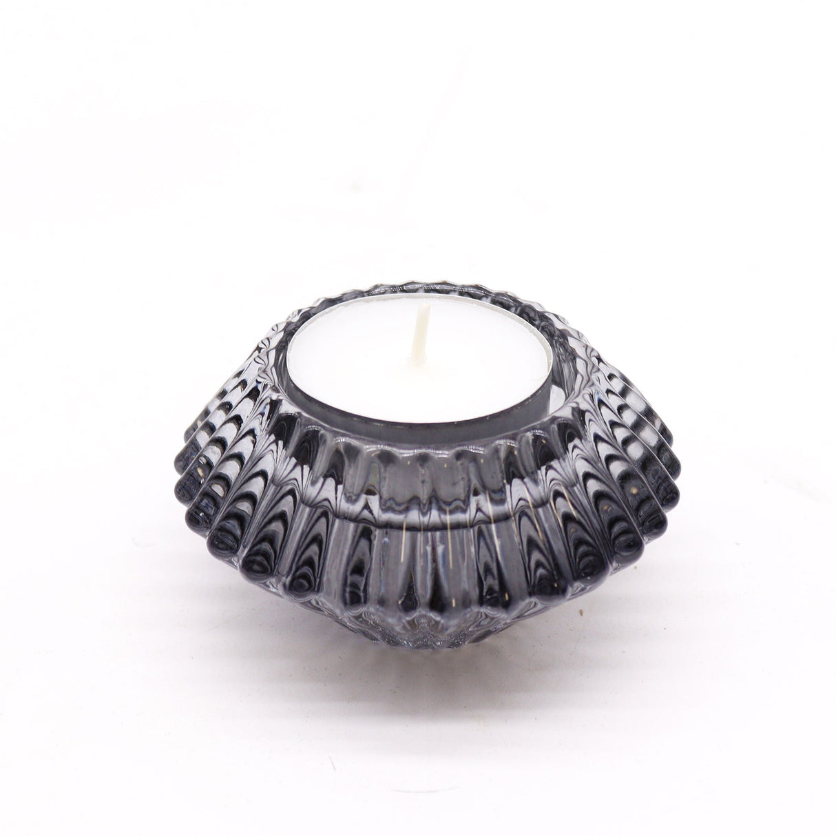 Flower Flip Dinner Candle / Tealight Holder - Midnight Grey (2 pcs) - SHAMTAM.COM