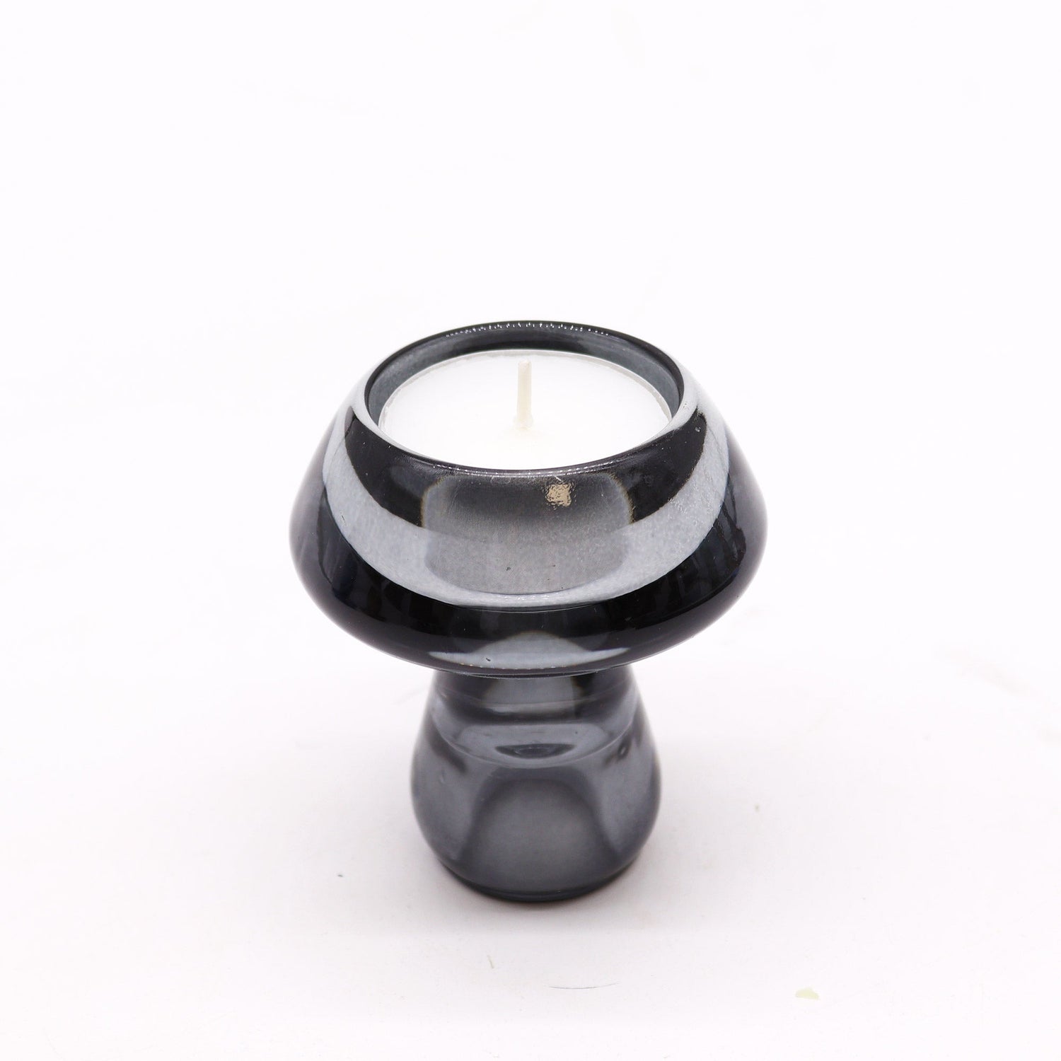 Mushroom Flip Dinner Candle / Tealight Holder - Midnight Grey (2 pcs) - SHAMTAM.COM