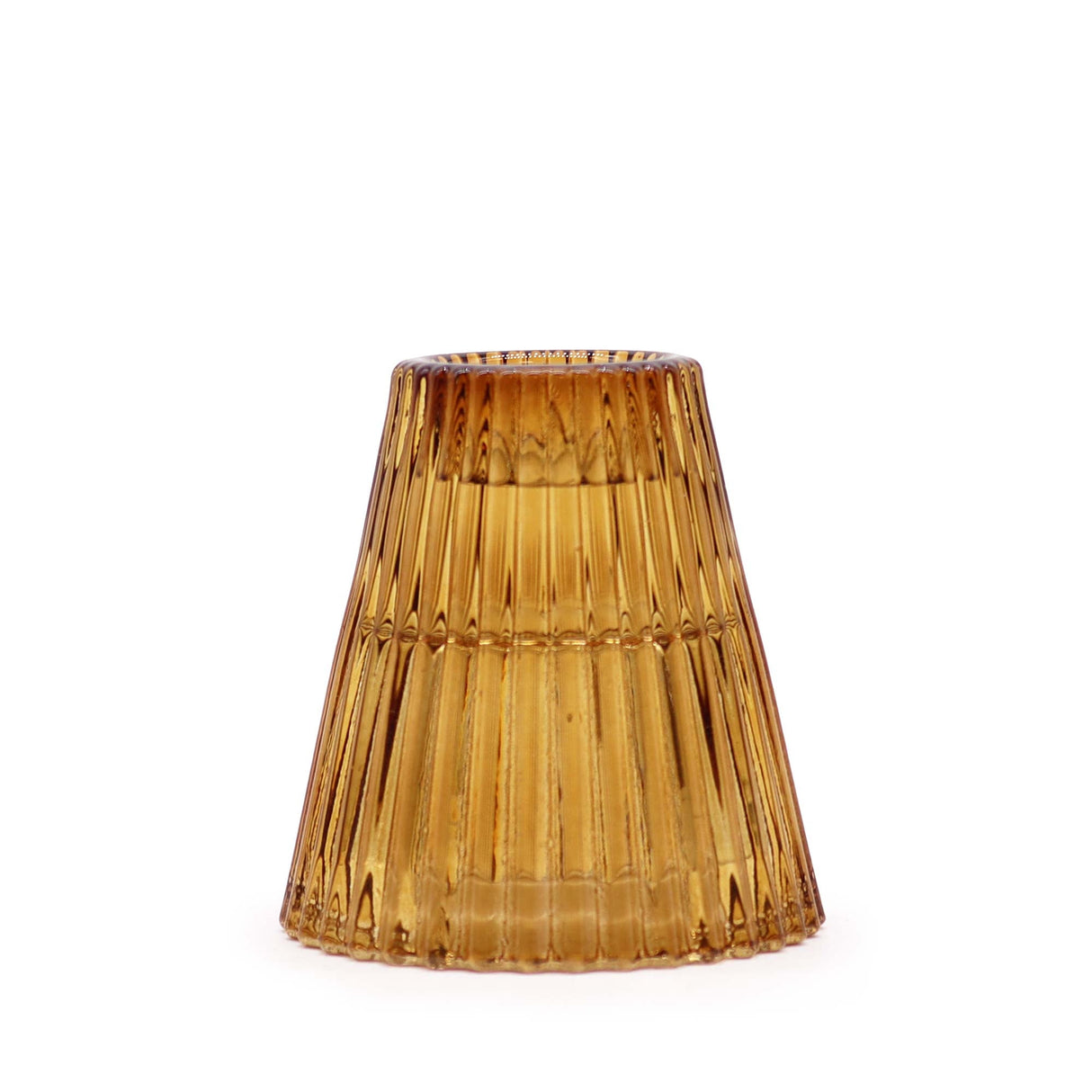 Flip Dinner Candle / Tealight Holder - Antique Amber (2 pcs) - SHAMTAM.COM