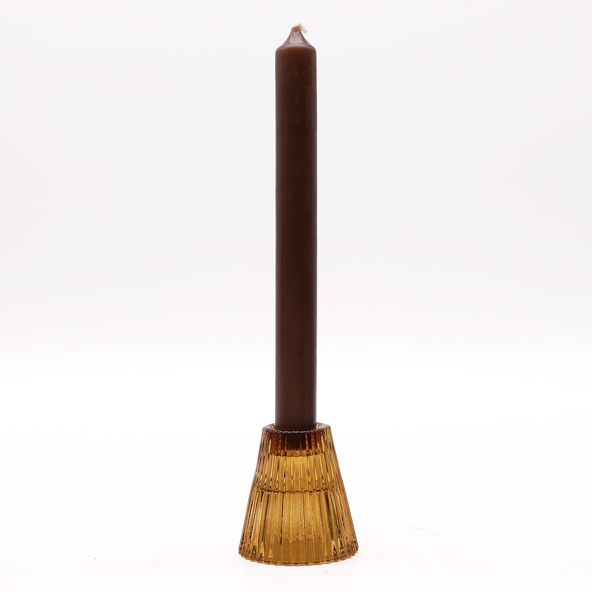 Flip Dinner Candle / Tealight Holder - Antique Amber (2 pcs) - SHAMTAM.COM