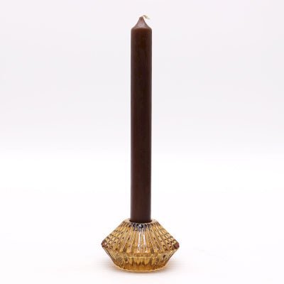 Flower Flip Dinner Candle / Tealight Holder - Antique Amber (2 pcs) - SHAMTAM.COM