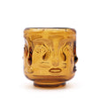 Buddha Faces Candle Jar - Antique Amber (2 pcs) - SHAMTAM.COM