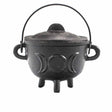 Cast Iron Cauldron with Triple Moon 11x13cm - SHAMTAM.COM