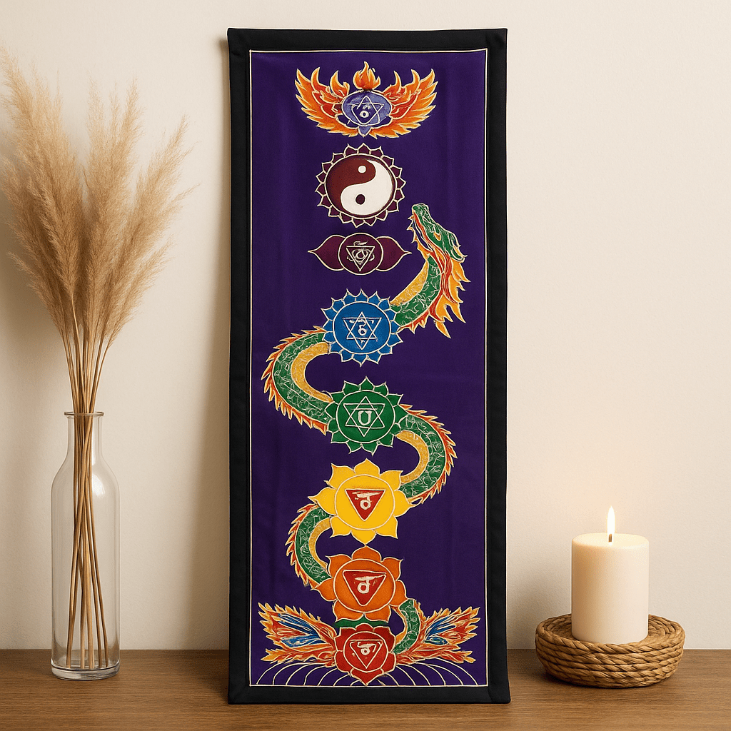 Chakra Banner Dragon Wall Hanging 175x53cm - SHAMTAM.COM