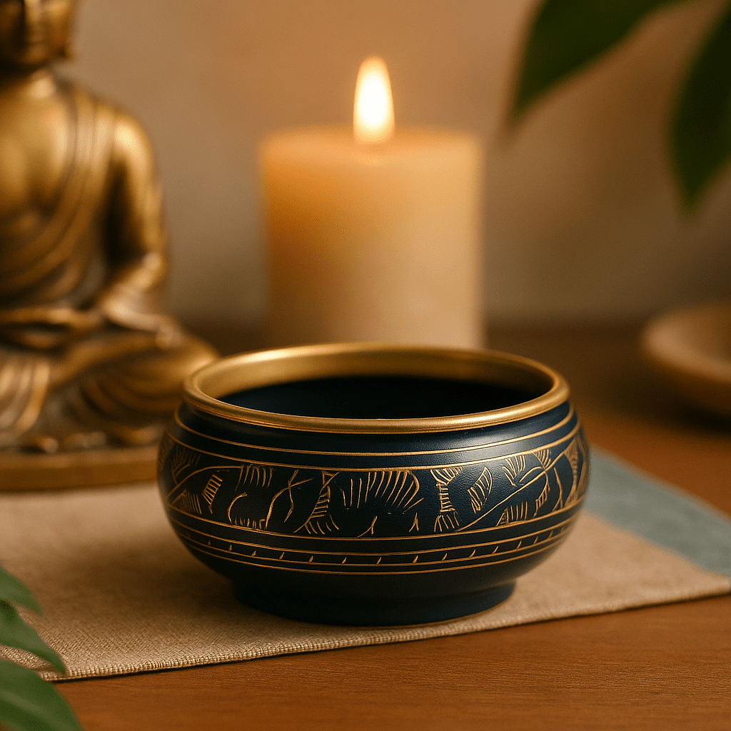 Charcoal Incense Burner Jar - Heart Chakra - SHAMTAM.COM