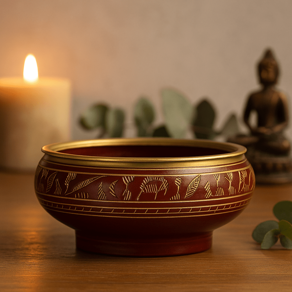 Charcoal Incense Burner Jar - Root Chakra - SHAMTAM.COM