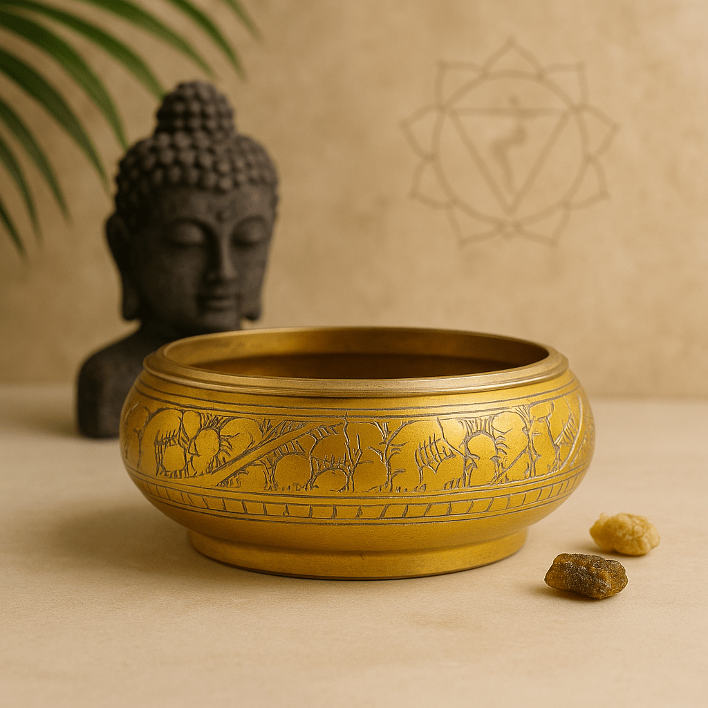 Charcoal Resin Incense Burner - Solar Plexus Chakra - SHAMTAM.COM