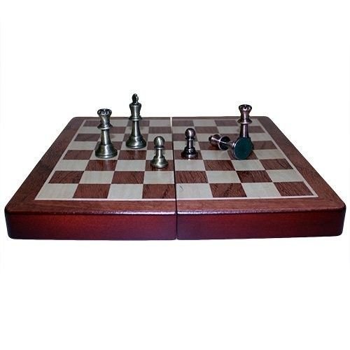 Chess Set Metal 29cm With Storage Zoocen - SHAMTAM.COM