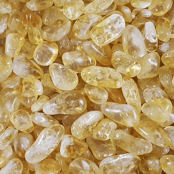 Citrine Quartz Tumbled Stones, 24 Pieces - SHAMTAM.COM