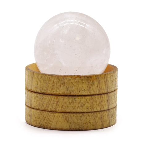 Gemstone Sphere 40mm - Clear Quartz with Stand - SHAMTAM.COM