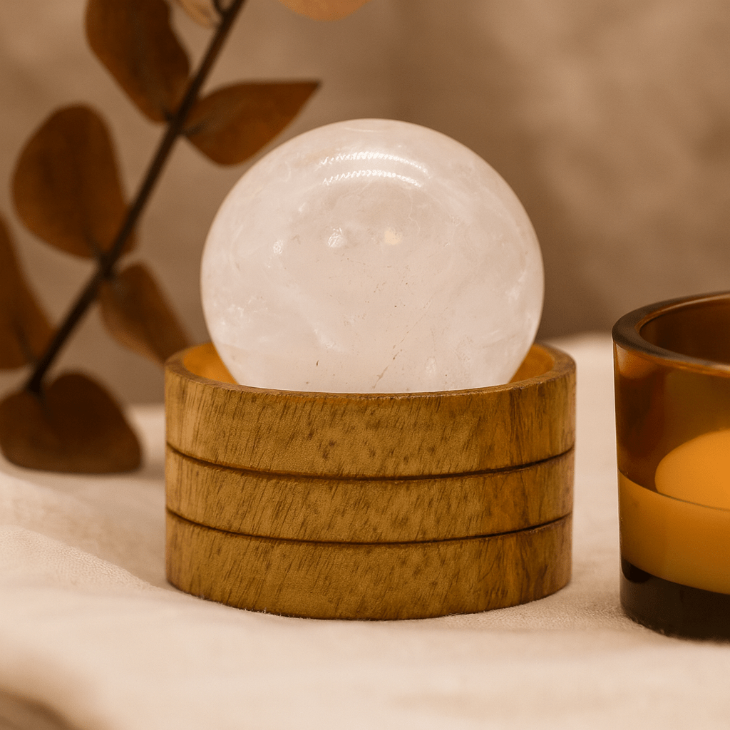 Clear Quartz Sphere 40mm With Stand - SHAMTAM.COM