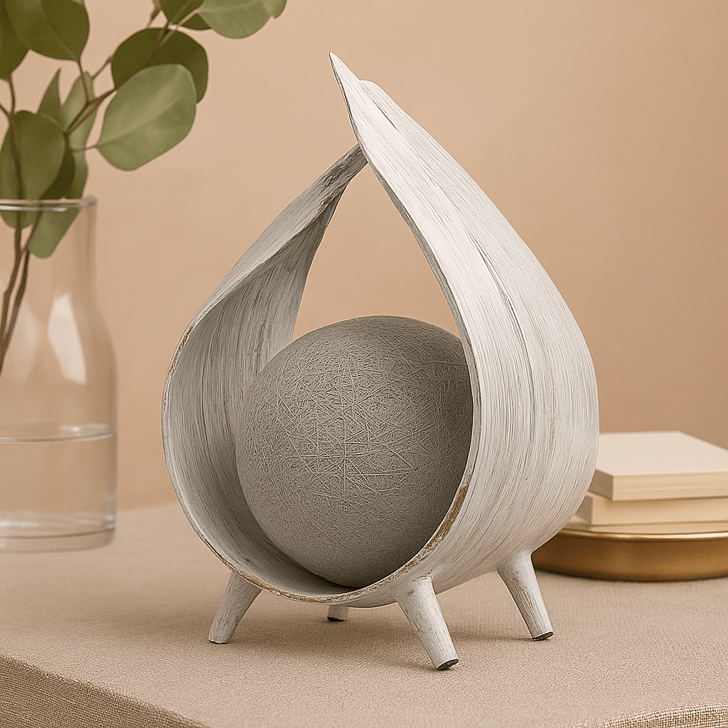 Coconut Leaf Lamp Whitewash Wrapover - SHAMTAM.COM