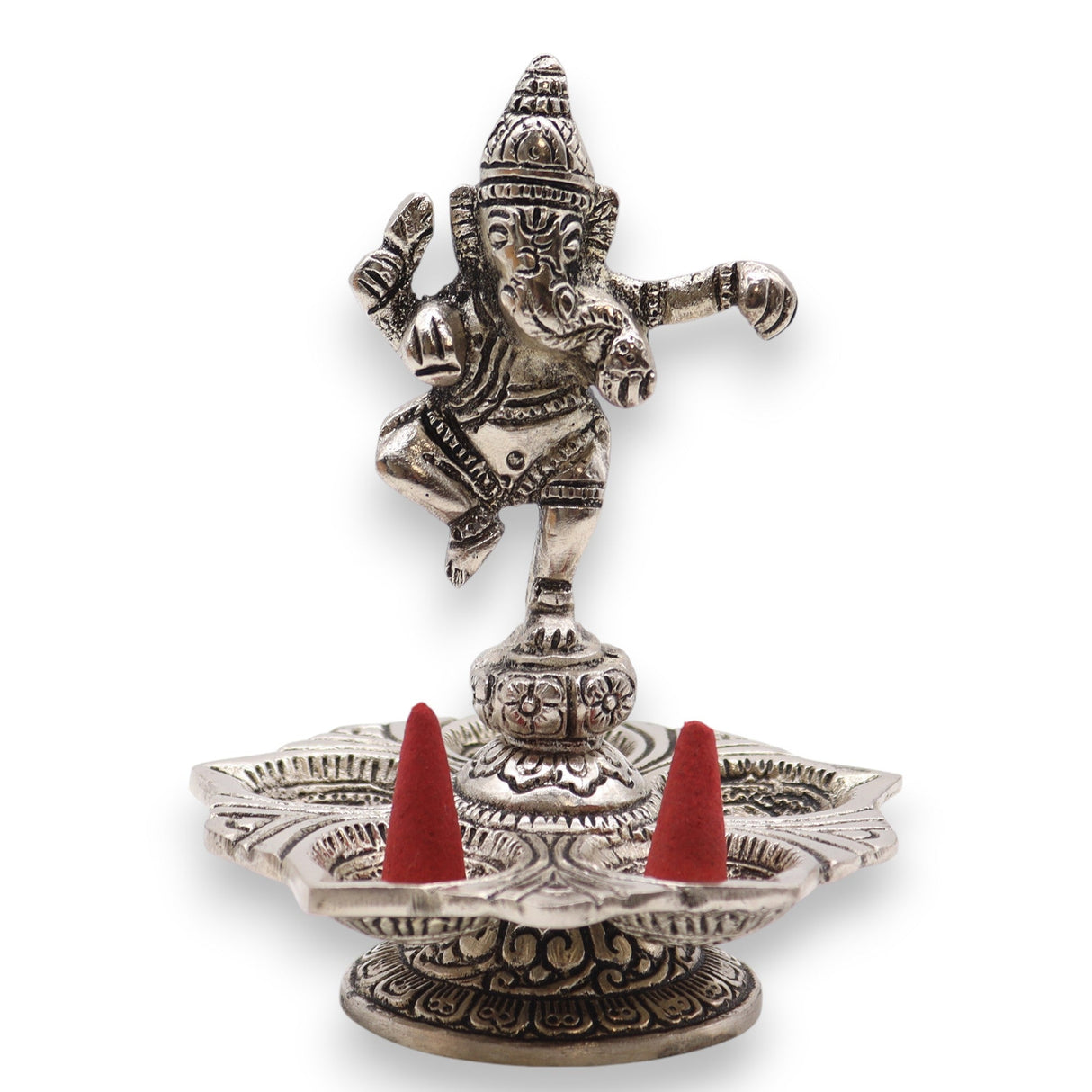 Dancing Ganesha Incense Burner: Elegant Hindu Deity Design for Spiritual Spaces - SHAMTAM.COM