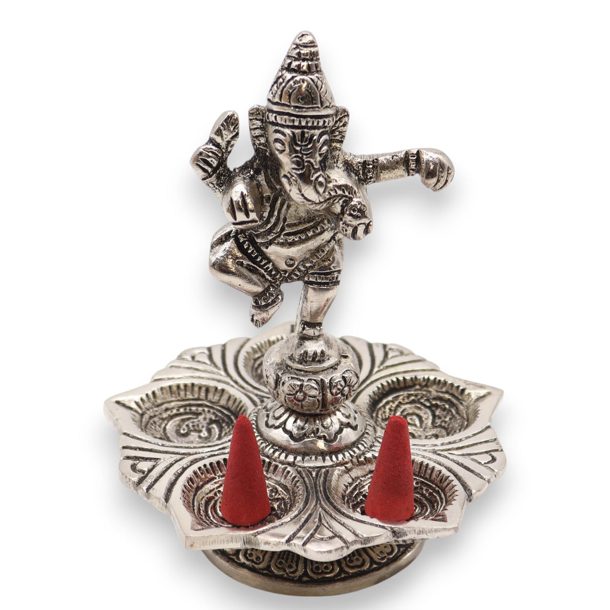 Dancing Ganesha Incense Burner: Elegant Hindu Deity Design for Spiritual Spaces - SHAMTAM.COM