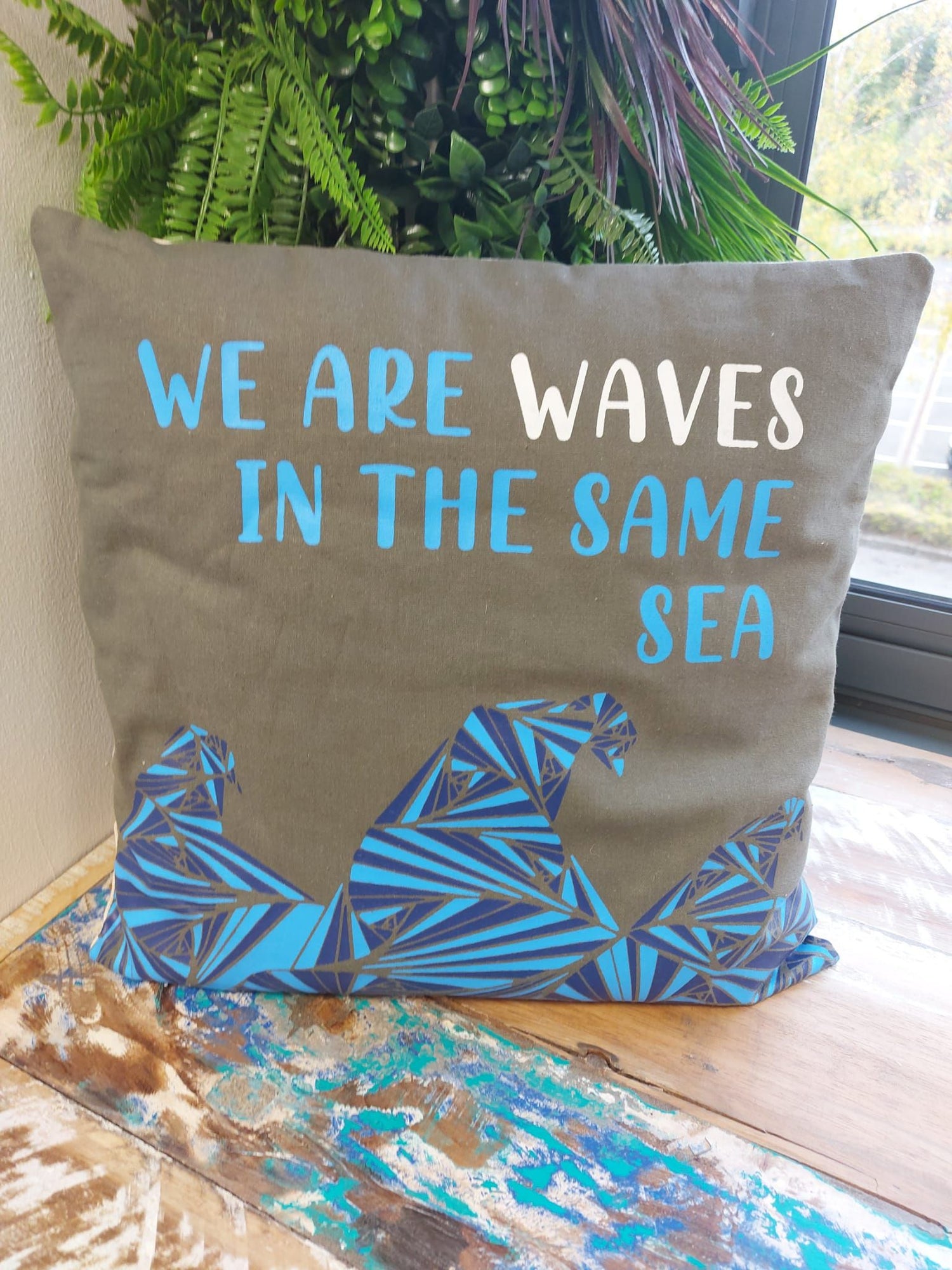 Cotton Cushion Cover We Are Waves 45x45 cm - SHAMTAM.COM