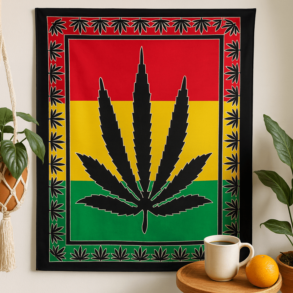 Cotton Wall Art Herbal Leaf - SHAMTAM.COM