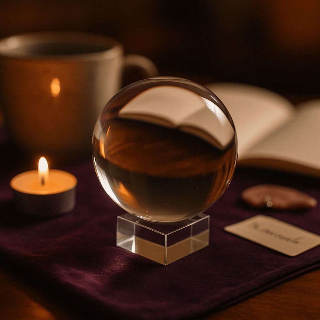 Crystal Ball on Stand 80mm - SHAMTAM.COM