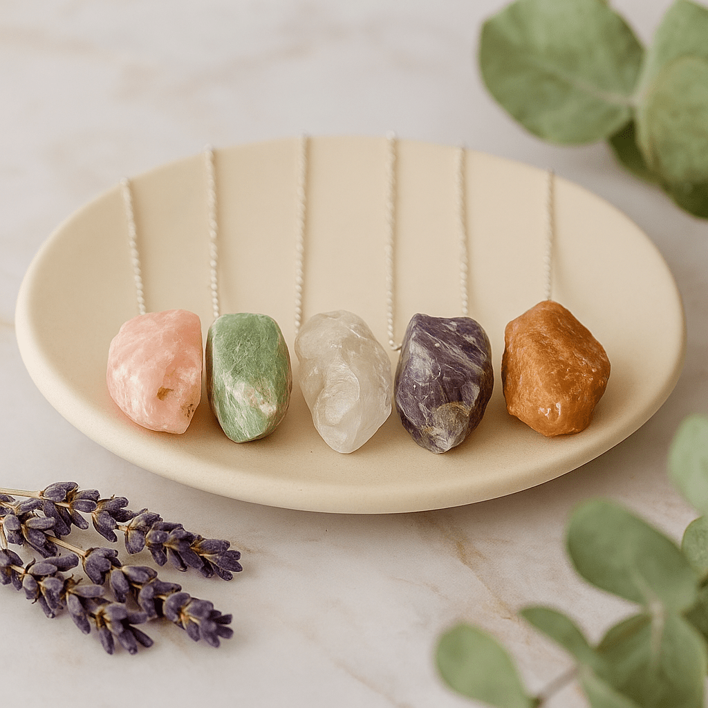 Crystal Dowsing Pendulum, Assorted Gemstones - SHAMTAM.COM