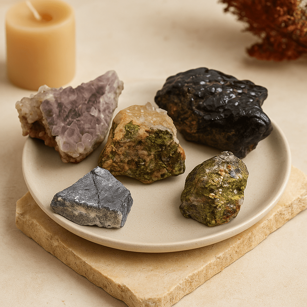 Crystal Mineral Specimens Set of 5 Mix 2 - SHAMTAM.COM