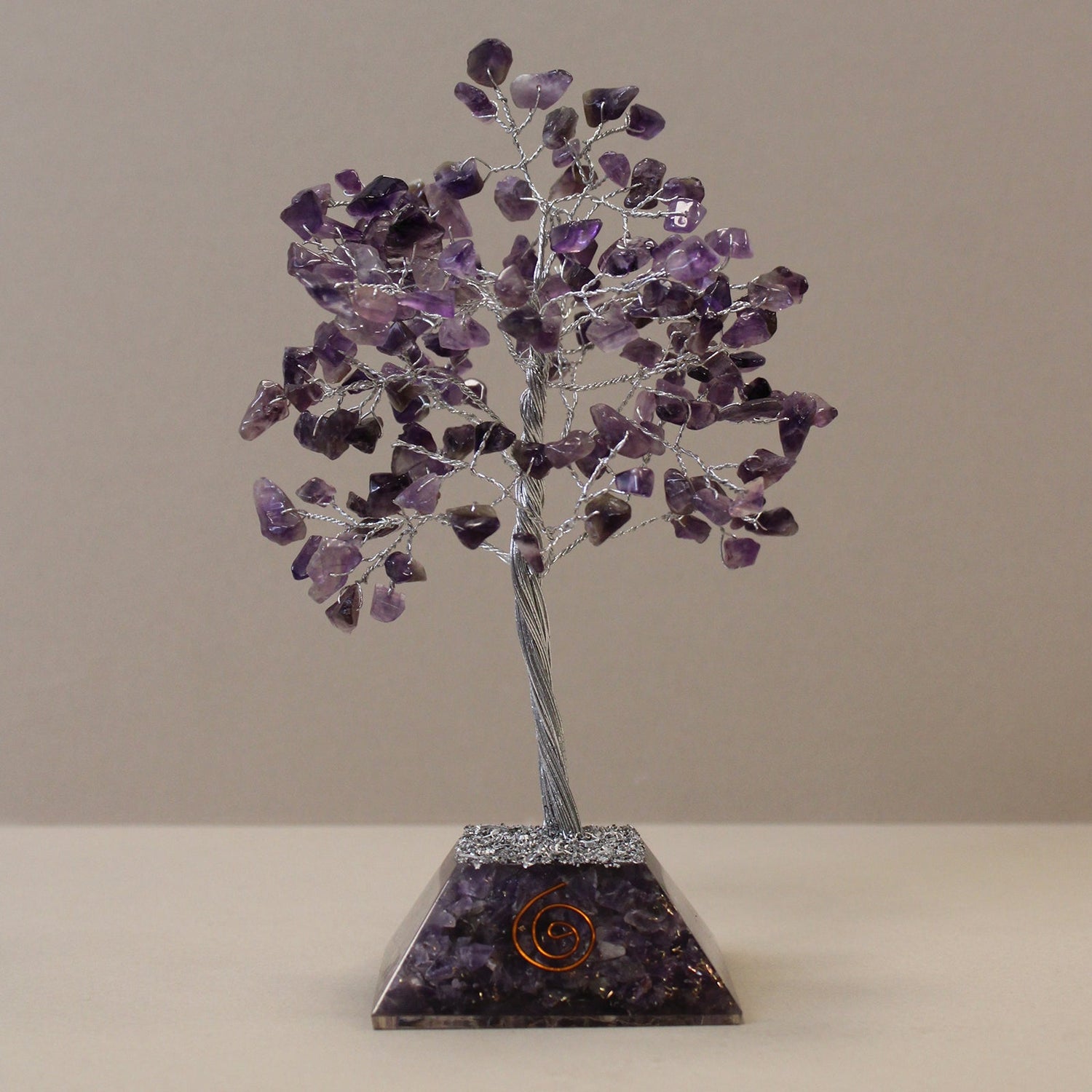 Crystal Tree Amethyst with Orgonite Base - 160 Gemstones - SHAMTAM.COM