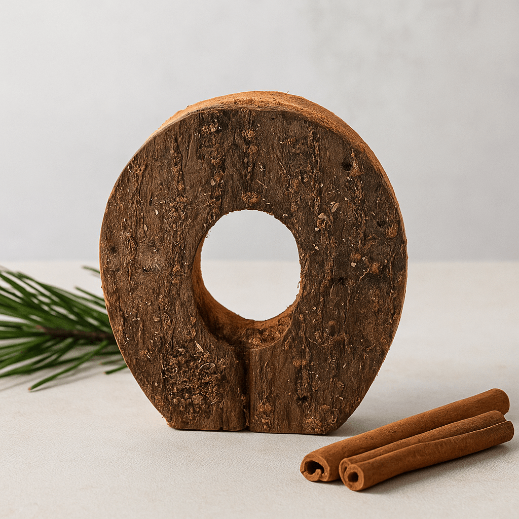 Decorative Letter O Rustic Bark - 7 cm - SHAMTAM.COM