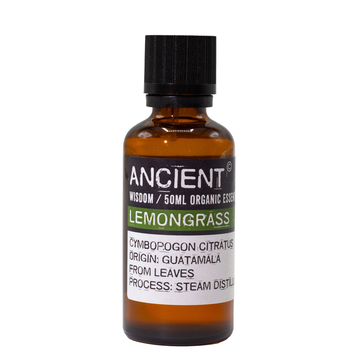 Lemongrass Essential Oil Organic Steam Distilled 50ml
