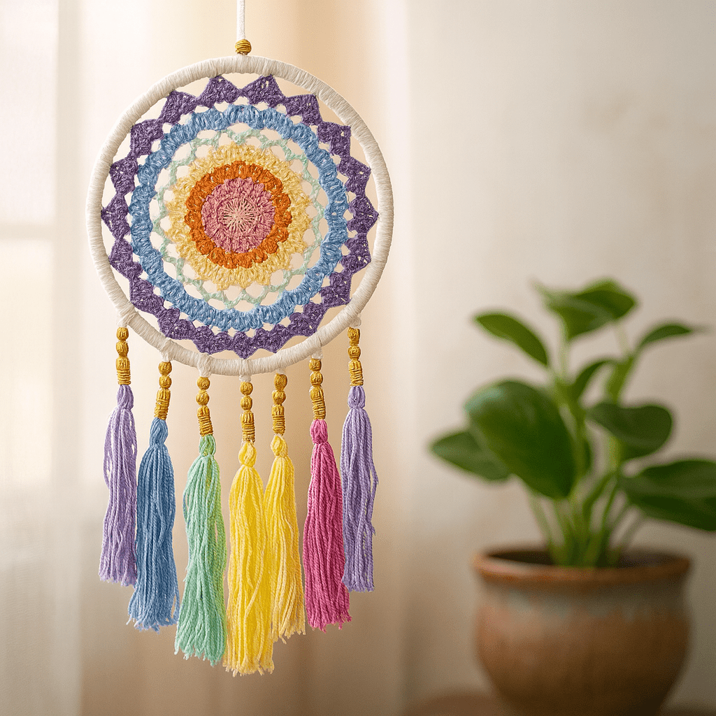 Dream Catcher Pastel Rainbow Wall Hanging - SHAMTAM.COM