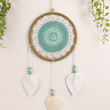Dream Catcher Turquoise Vegan Rattan Handmade Bali - SHAMTAM.COM